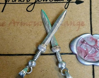 Roman Gladius sword pendant in silver. Sword pendant. Silver sword.