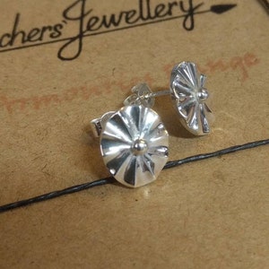 Silver besagew earrings, besagew earrings, besagew studs, armour earrings in silver