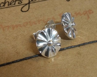 Silver besagew earrings, besagew earrings, besagew studs, armour earrings in silver