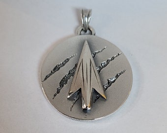 Bogensport Extrem Arrow Head Pendant in silver, Silver arrowhead, Archery Jewelry, Archery Jewellery