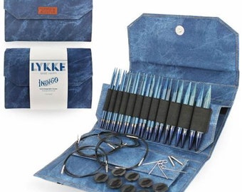 LYKKE Knitting needle set 5"- Indigo