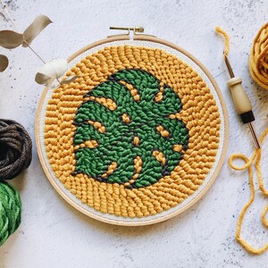 Punch Needle Pattern - Monstera Deliciosa