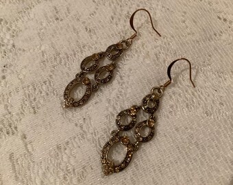 Monet Rhinestone Dangle Earrings