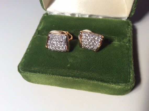 Sparkly Marked Clip On Earrings - image 1