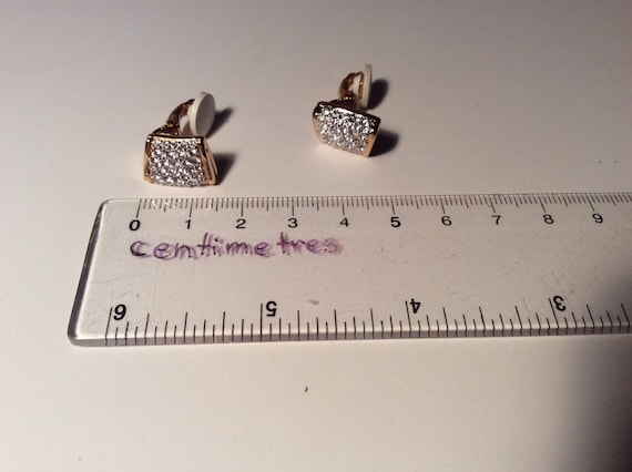 Sparkly Marked Clip On Earrings - image 2
