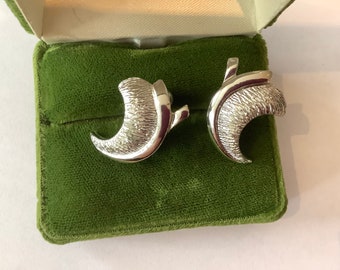 Coro Silver Tone Clip On Earrings