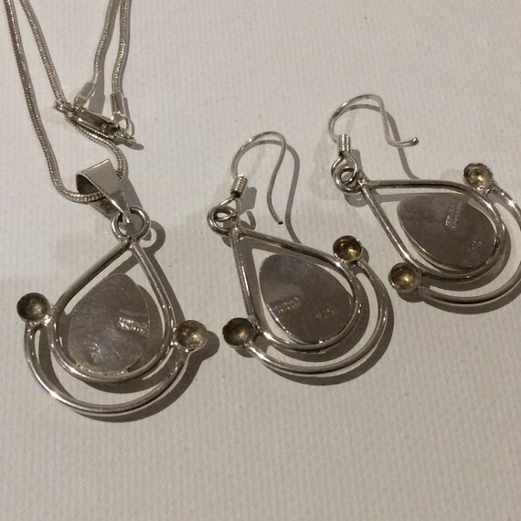 925 Silver Necklace and Earring Set - image 4