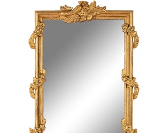 Early 19th Century Split Plate Mirror in Giltwood Frame