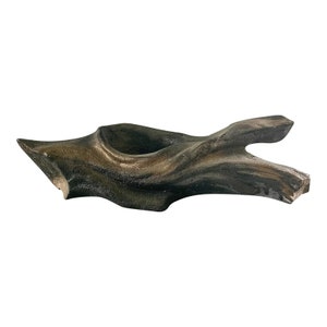 Painted Plaster Trompe L&#39;oeil Faux Bois Log Planter