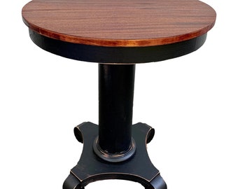 Early 20th Century American Empire Mahogany Pedestal Side Table