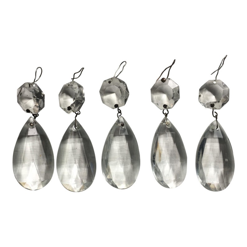 Vintage Crystal Prisms a Set of 5 Etsy
