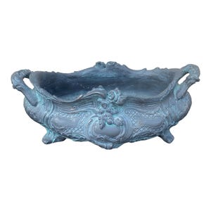 French Provincial Louis XV Gray Cachepot Planter Box Jardiniere