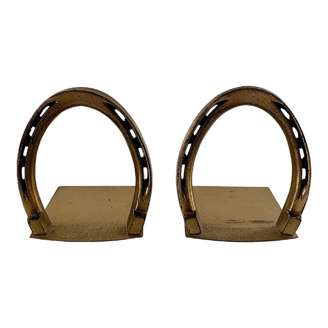 Solid Cast Brass Horseshoe Bookends Etsy