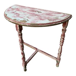 Antique American Federal Painted Walnut Side Table, Mid 19th Century