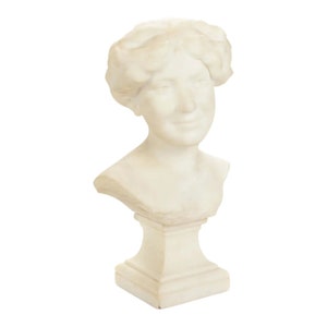 Early 20th Century Art Deco Carved Marble Bust of Woman by Paul Philippe