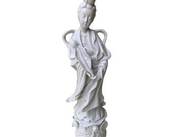 Blanc De Chine Chinoiserie Porcelain Figure of Quanyin
