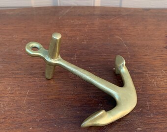 Vintage Brass Anchor Paperweight