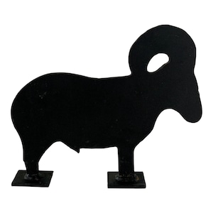 Vintage Cast Iron Ram Silhouette Door Stop