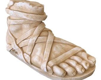 Grand Tour Stil Griechische oder Römischer Gips Fuß Skulptur