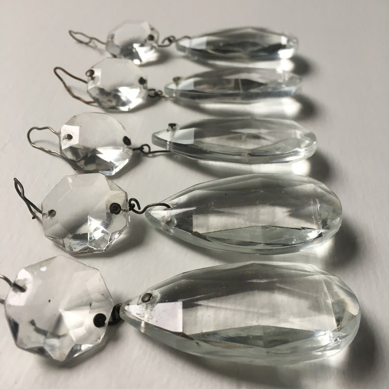 Vintage Crystal Prisms a Set of 5 Etsy