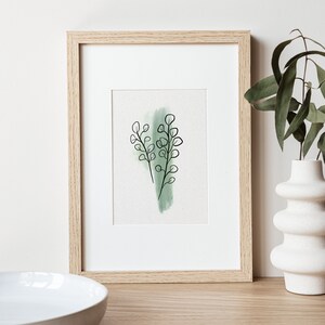 Minimalistische botanische digitale Kunst - Eukalyptus digitale Kunst - Wandkunst digitaler Download, druckbare Wandkunst, digitale Kunstdruck, Kunst Download