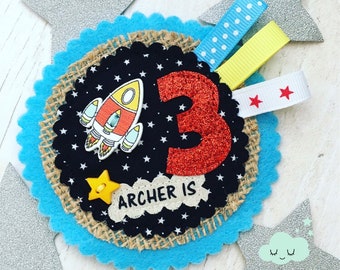Birthday Badge//rosette Princess Frozen
