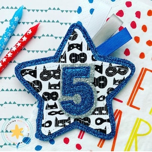 Superhero Birthday Badge, Birthday party badge, Boys birthday badge, Birthday party, Superhero Badge