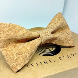 Cork man / child bow tie, gift idea for men, accessories for men, for him, wooden bow tie, men's or children's bow tie image 2