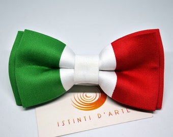 Papillon uomo o bambino bandiera italiana,papillon tricolore, idee regalo per uomo, accessori per uomo, per lui, accessori originali