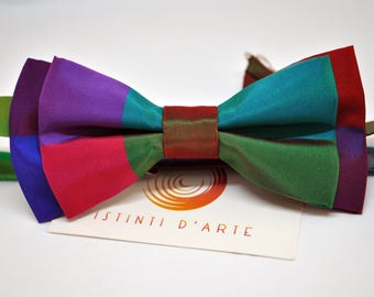 Papillon uomo in taffetà colorato,idea regalo per uomo, accessori per uomo, per lui, papillon colorato, papillon da uomo o da bambino