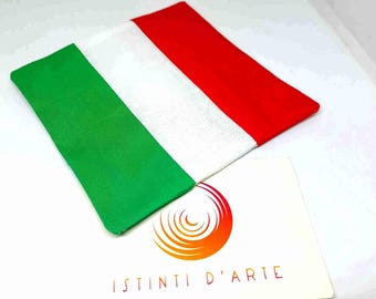 Fazzoletto da taschino tricolore bandiera italiana, idea regalo per uomo, accessori per uomo, pochette uomo, pochette, fazzoletto uomo