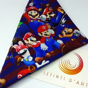 Super Mario Einstecktuch, Geschenkidee für Männer, Accessoires für Männer, Herren-Clutch, Clutch-Tasche, Herren-Taschentuch, Super Mario