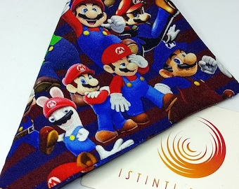 Super mario pocket square, gift idea for men, accessories for men, men's clutch bag, clutch bag, men's handkerchief, super mario