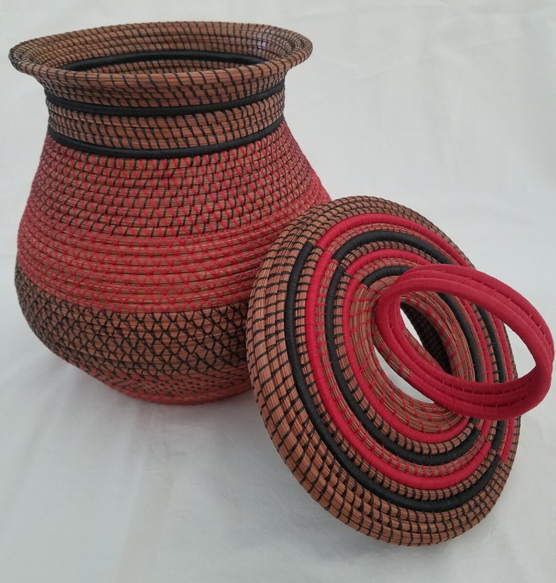 Pine Needle Basket Large Native American Made in FL 1st Etsy