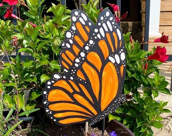 Hand Painted Metal Monarch Butterfly