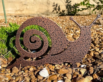 Metal Snail Yard Art- Spring Summer Garden Decoration- whimsical garden art- Landscape Decorations Plasma Art-Animal Art- Insect Art. Gift