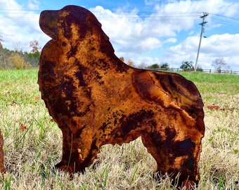 Rustic Metal Great Pyrenees Yard Art- Pet Loss Gravestone- Pet Decor- Gift for Her Him- Dog Silhouette Garden Decoration