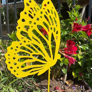 Colorful Metal Butterfly Yard Art- Monarch Garden Decoration- Wildlife Outdoor Metal Decor Butterfly Unique Garden Art Stake- Nature Gift