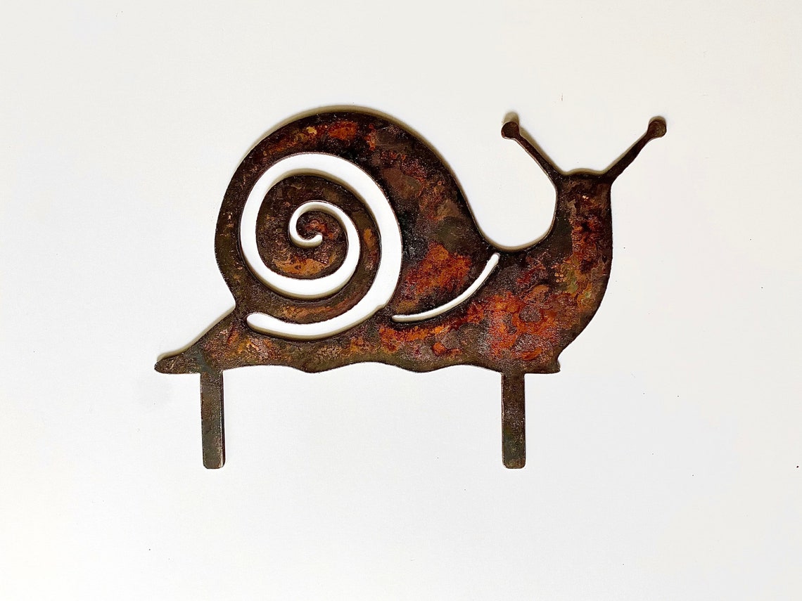 Metal Snail Yard Art Spring Summer Garden Decoration Etsy