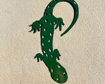 Metall Salamander Wandbehang Art