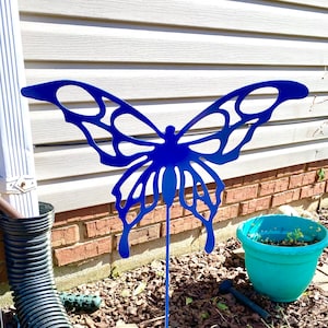 Butterfly Garden Stake- Outdoor Decor- Plasma Art- Garden Decor- Spring-Flower Pot Decor Summer Decor Gift for Her Birthday Gift Patio decor