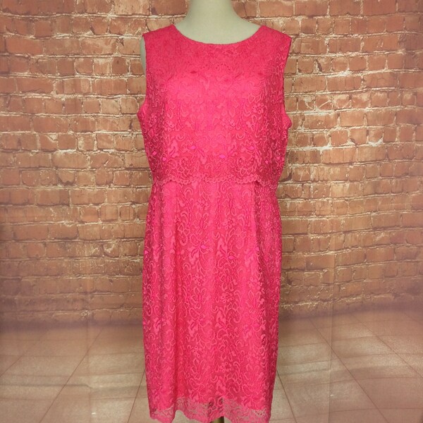 Pink Lace Dress Etsy