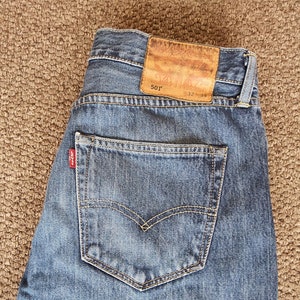 Vintage Levi's W36 X L34 501 Original Riveted Blue Jeans