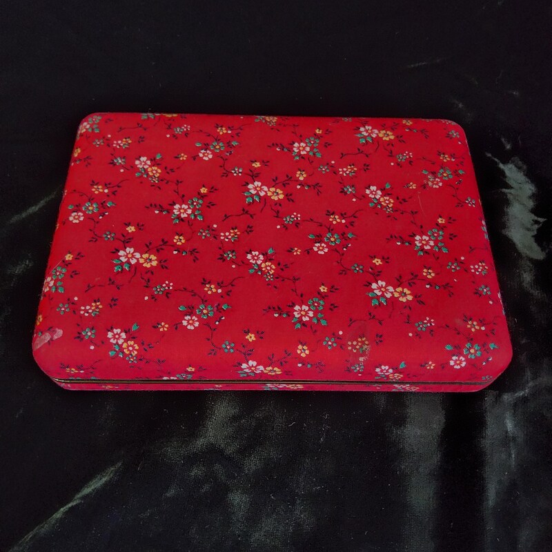 Black - Handcrafted Printed Fabric Ring/Earring Box 57 main image 0