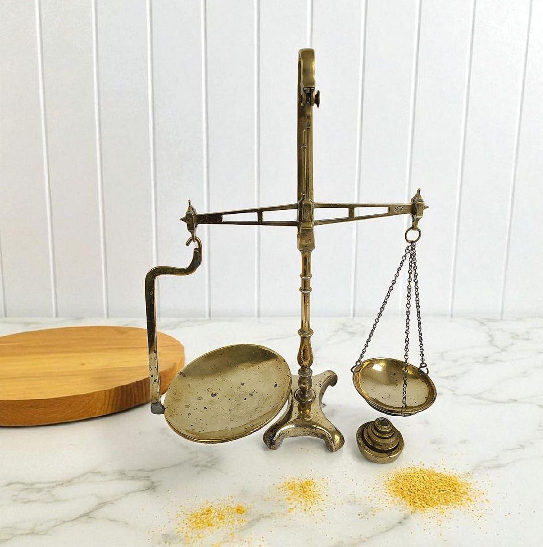 More Scale Large Antique Victorian W & T Avery Brass Scales With 6 Weights - Etsy