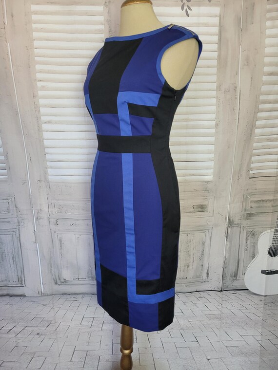 calvin klein dress blue and black Vintage Designer Karen Millen Wiggle Dress. UK Size 8 Cowl Neck Made in Italy. Dress style:Skirt + Corset + Bolero Baby Shower Dresses 🩵comment