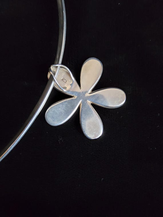 Vintage 925 Solid Silver Torque choker necklace w… - image 7