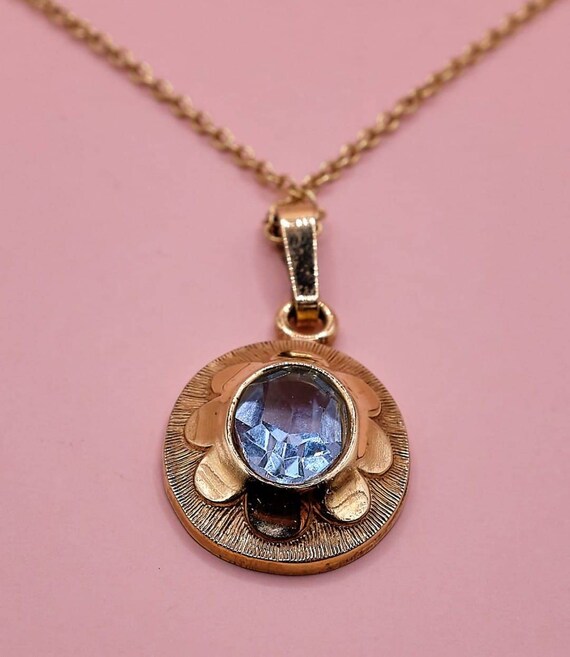 Vintage Andreas Daub Rolled Gold/gold Plated Faceted Blue - Etsy