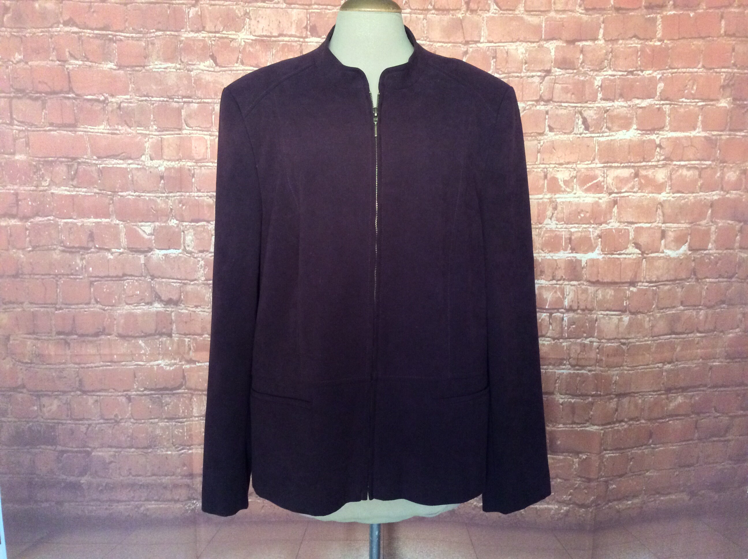 burgundy coat size 20