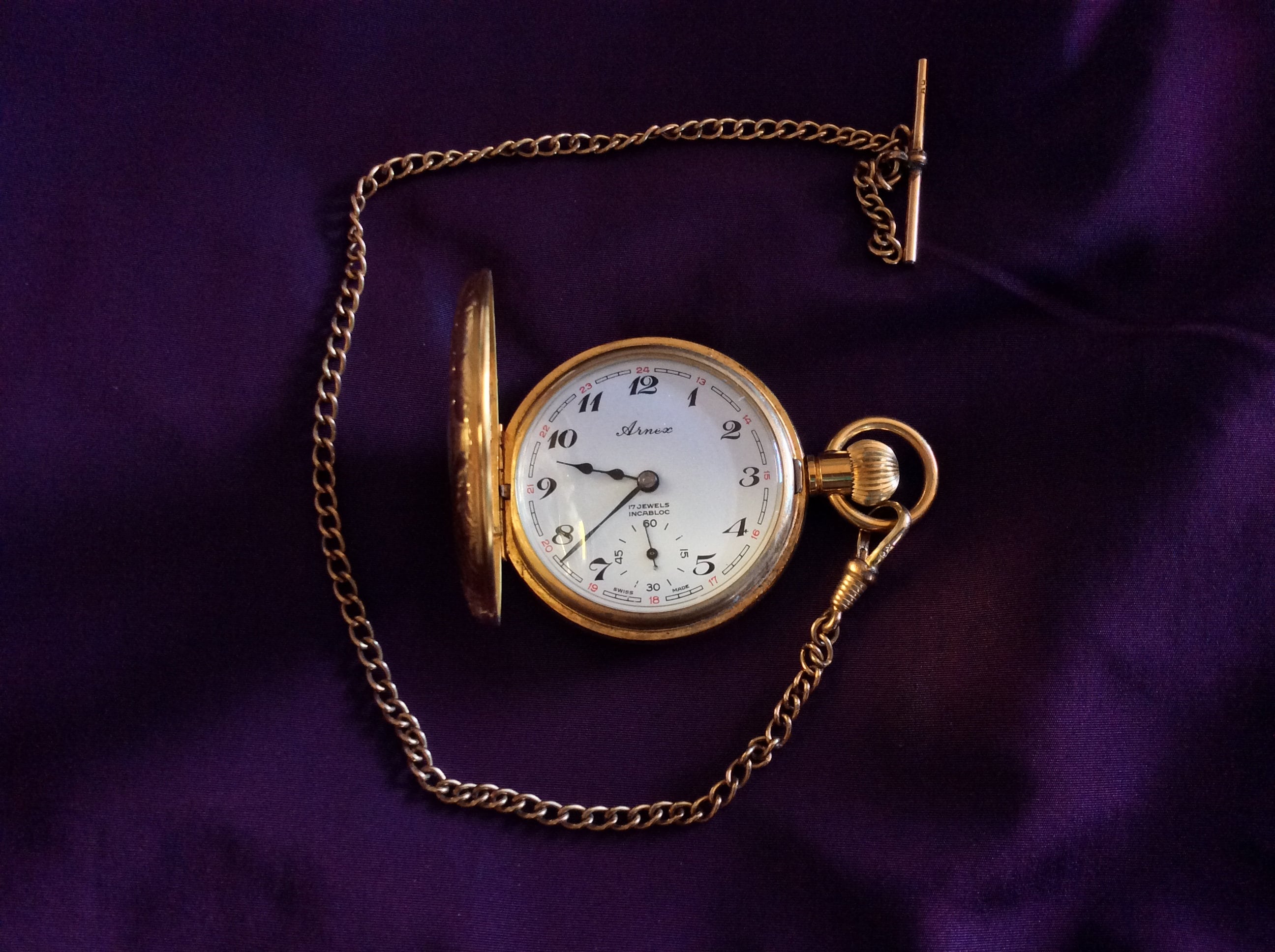 SagaSave Orologio da Tasca per Infermieri, Medici, Paramedici e Personale Medico - Spilla con Clip, Fiore Rosa, Compatto